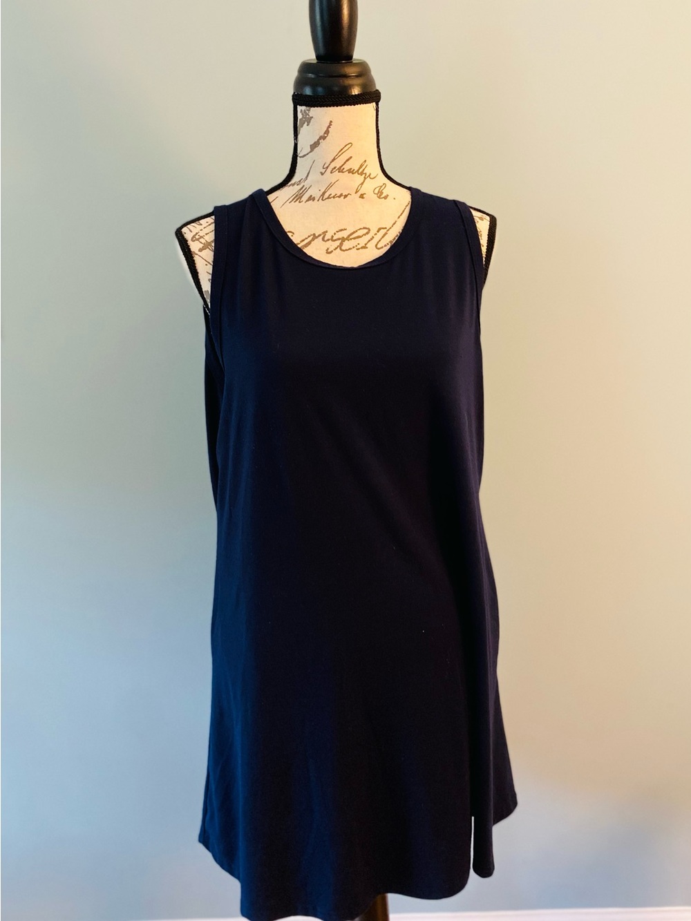 Sleeveless Navy Women's Tank Top Dress Size Medium
